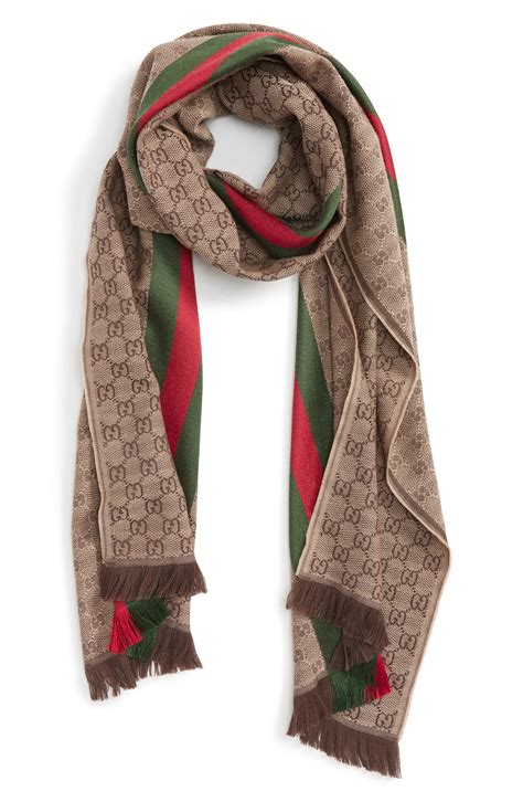 gucci scarf wool silk|authentic gucci silk scarf.